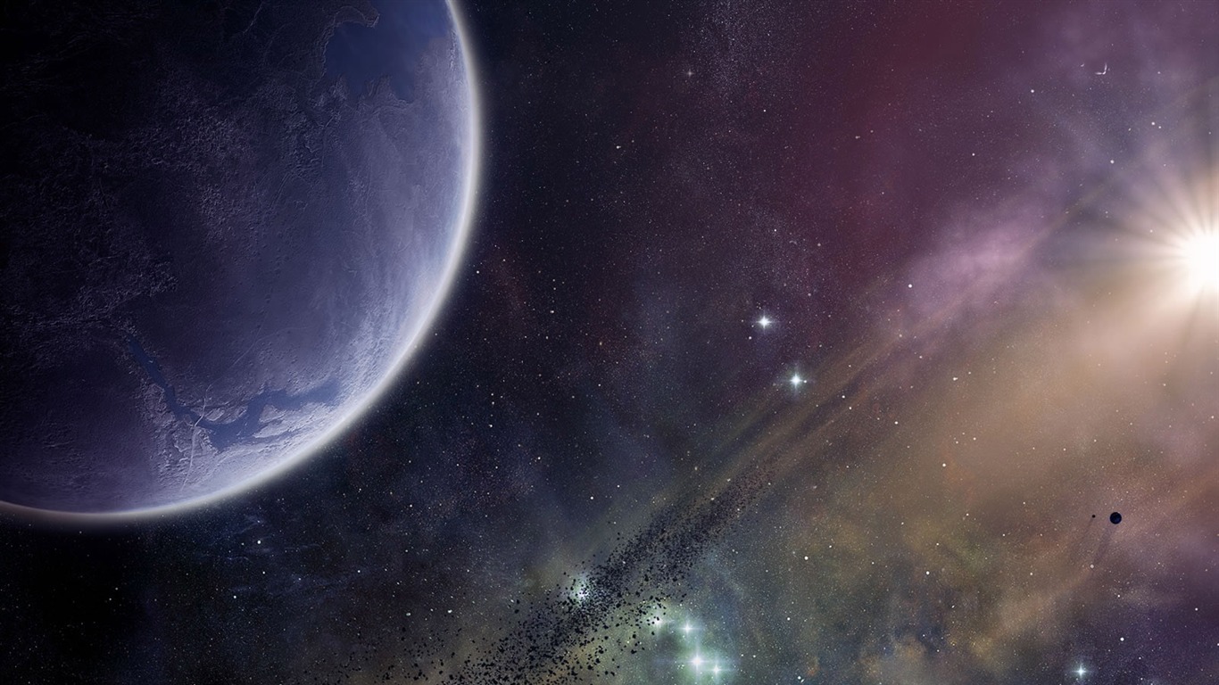 無限遐思 3D星空專輯壁紙 #2 - 1366x768