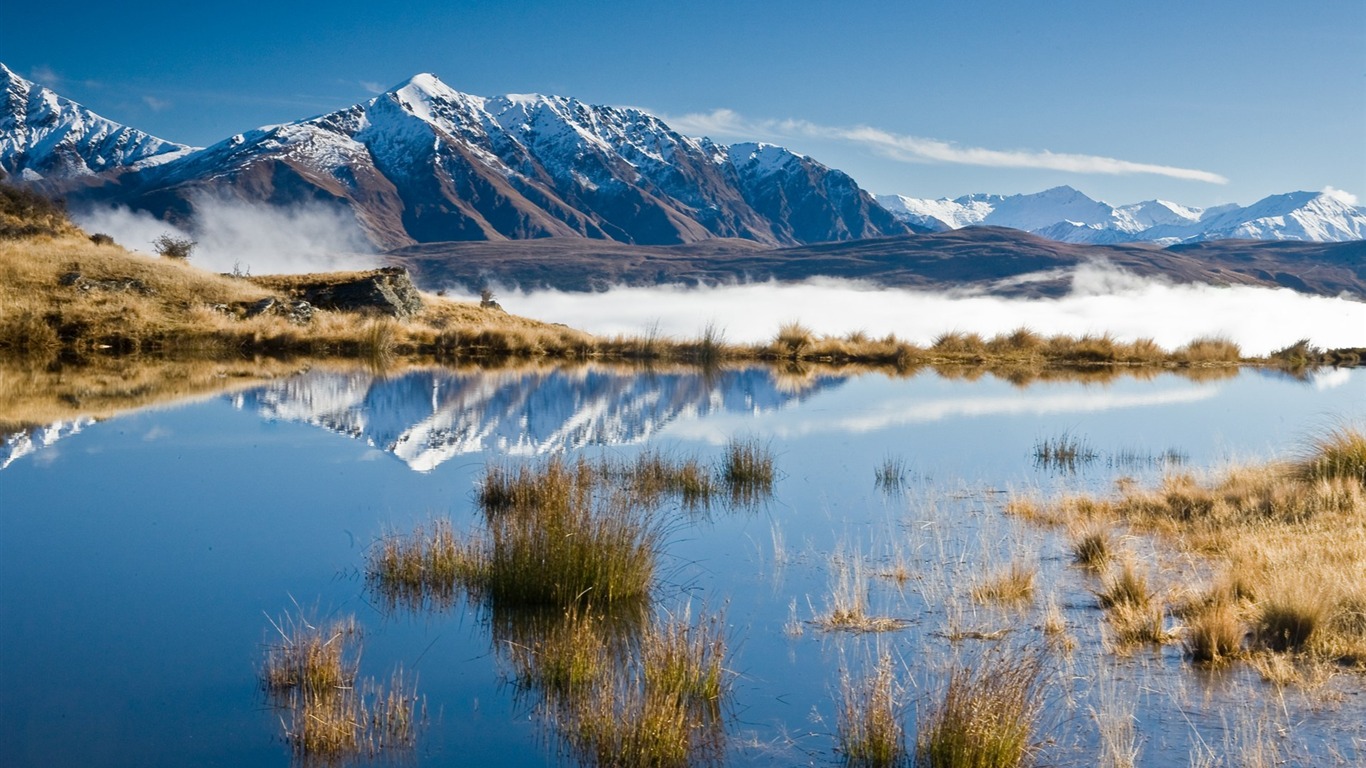 fondos de escritorio de un pintoresco paisaje de Nueva Zelanda #1 - 1366x768