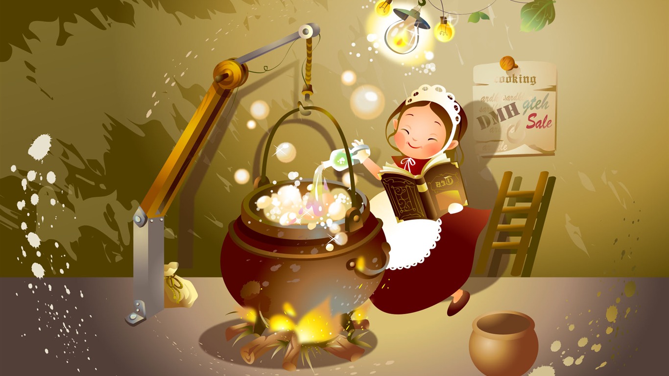 Fairy Tales Vector Wallpaper (1) #2 - 1366x768