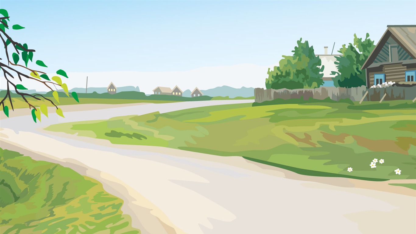 Vector Scenery Wallpapers (3) #3 - 1366x768