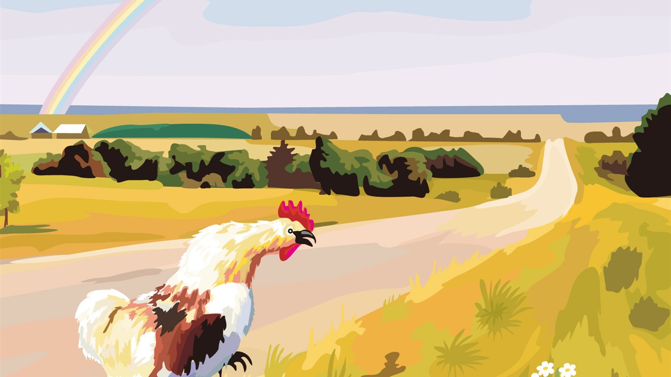 Fonds d'écran paysages Vector (4) #13 - 1366x768