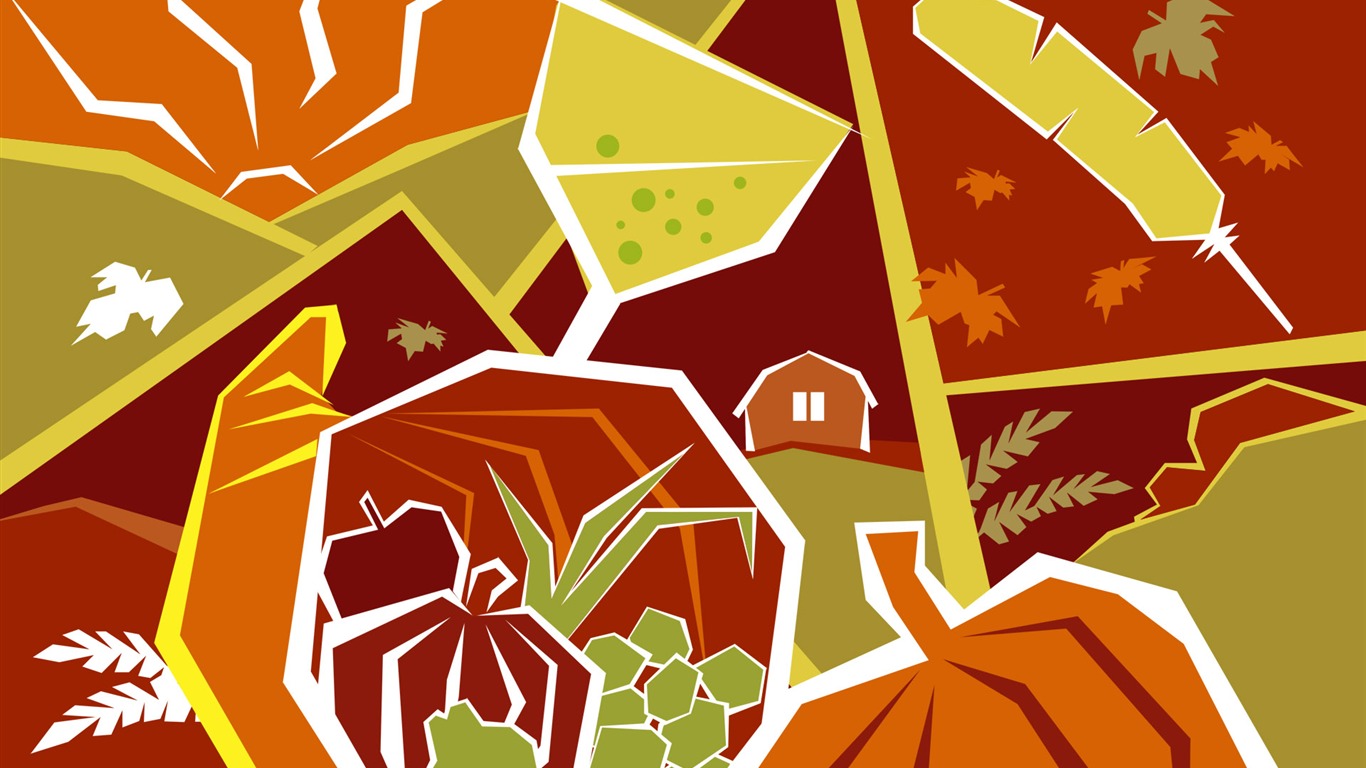 Thanksgiving theme wallpaper (3) #5 - 1366x768