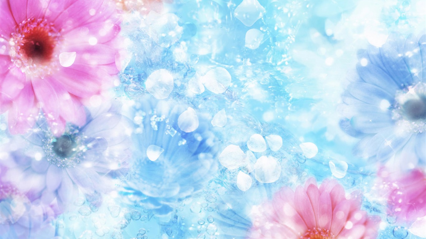 Fantasy CG Background Flower Wallpapers #13 - 1366x768