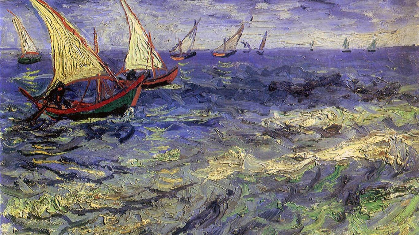 Vincent Van Gogh fondos de escritorio de pintura (1) #13 - 1366x768