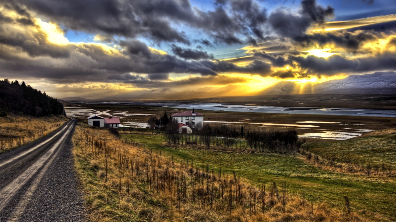 Islandaise paysages HD Wallpaper (2) #6 - 1366x768
