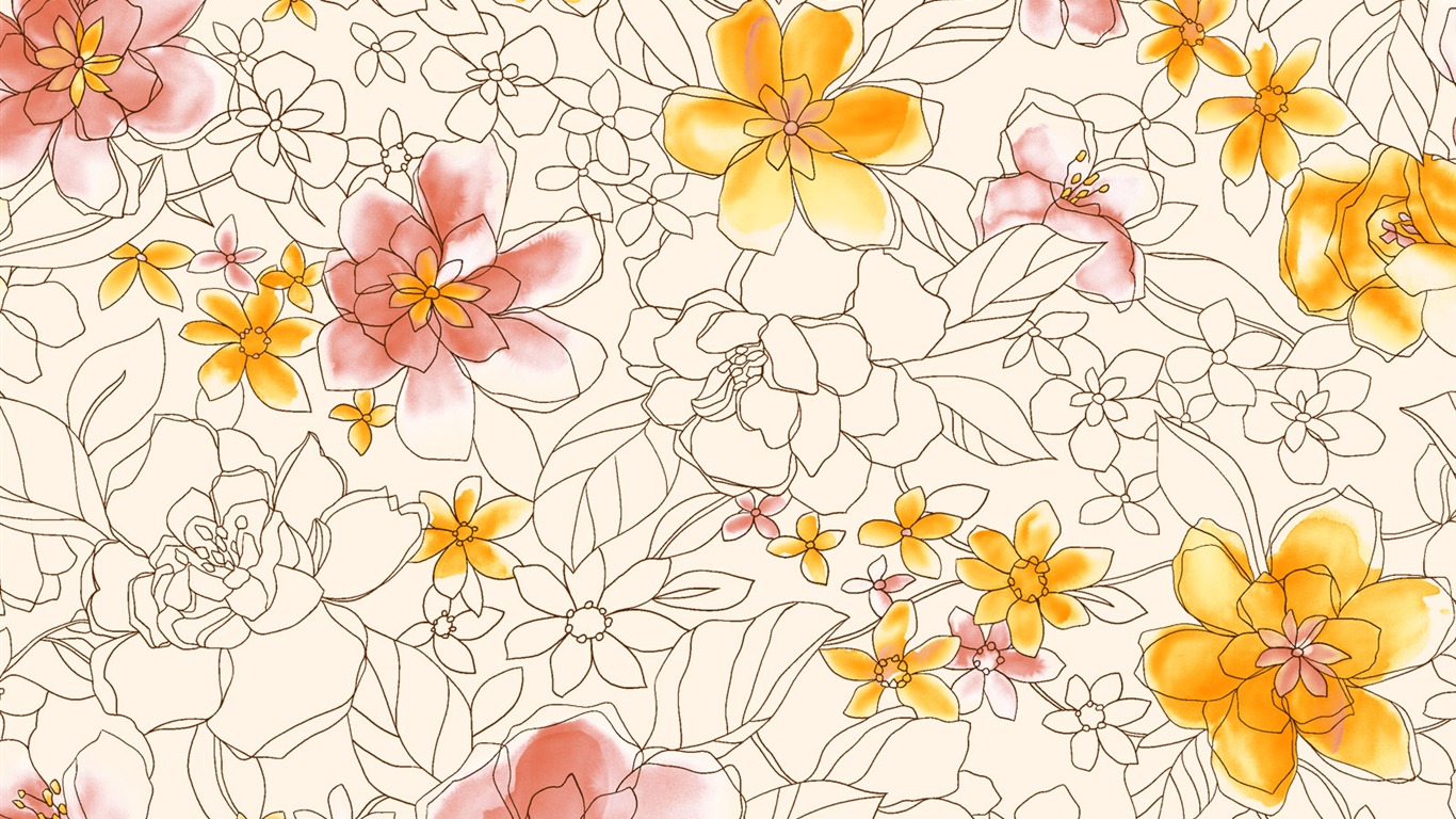 合成花卉 壁紙(一) #12 - 1366x768