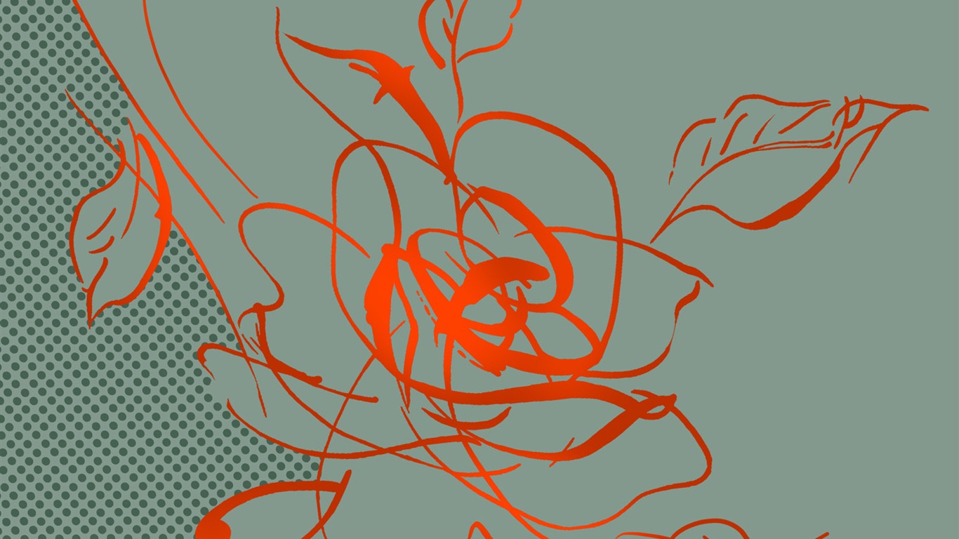合成の花の壁紙(1) #14 - 1366x768