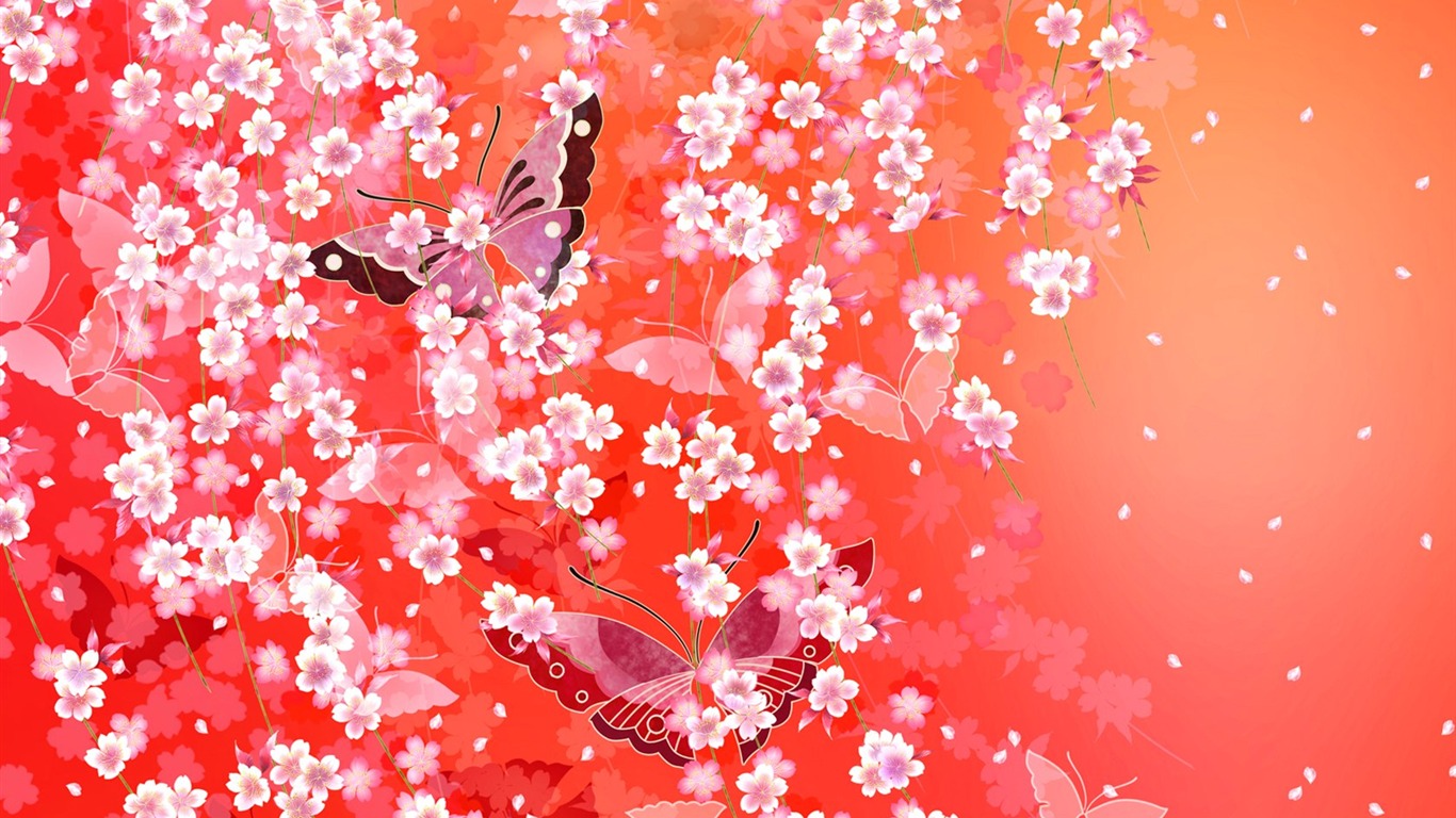Japan style wallpaper pattern and color #3 - 1366x768
