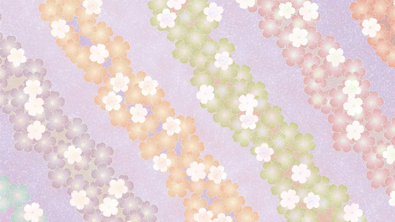 일본 스타일의 벽지 패턴 및 색상 #10 - 1366x768