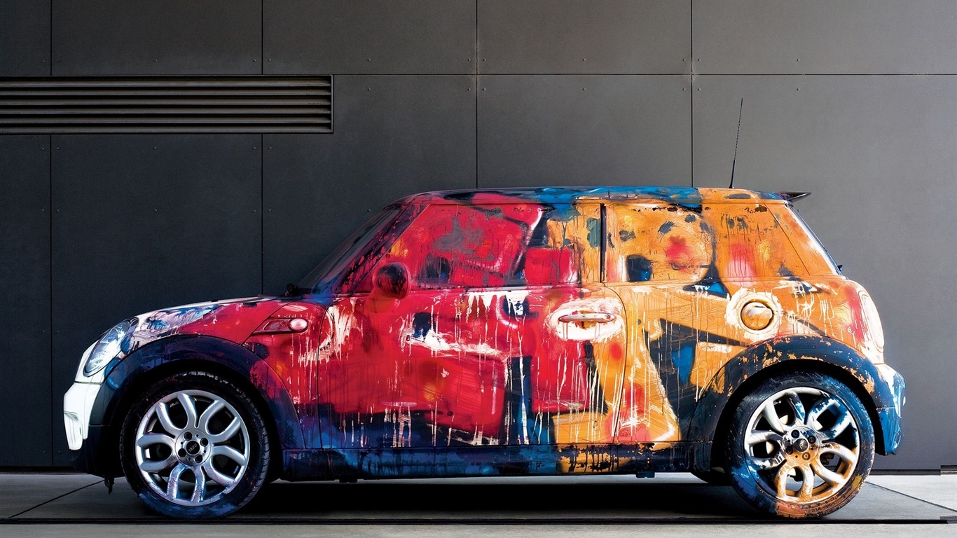 Personalized painted car wallpaper #1 - 1366x768