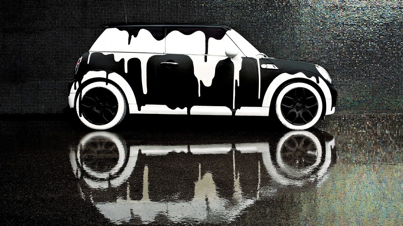 Personalized painted car wallpaper #4 - 1366x768