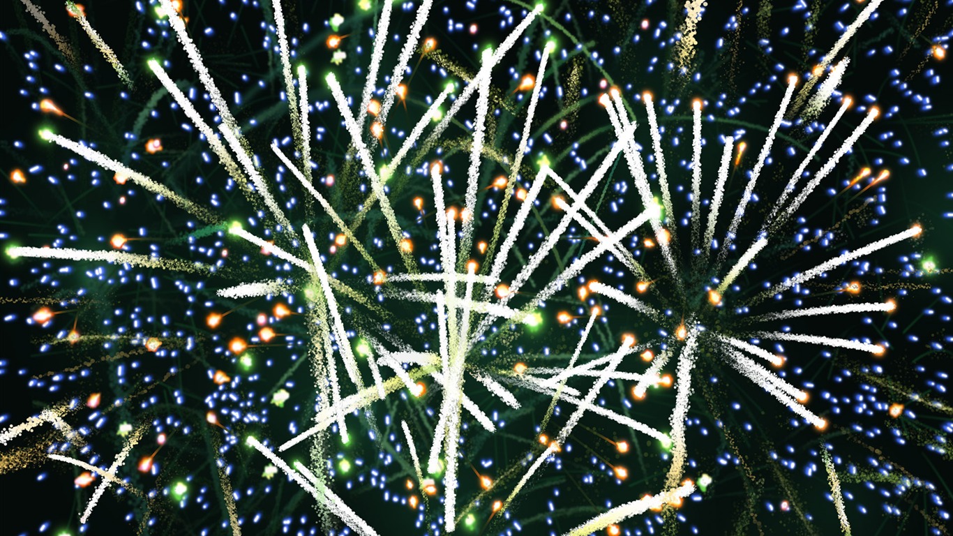 Colorful fireworks HD wallpaper #10 - 1366x768