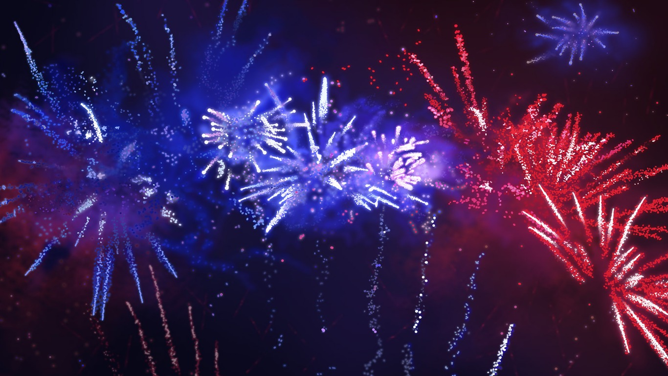 Colorful fireworks HD wallpaper #12 - 1366x768