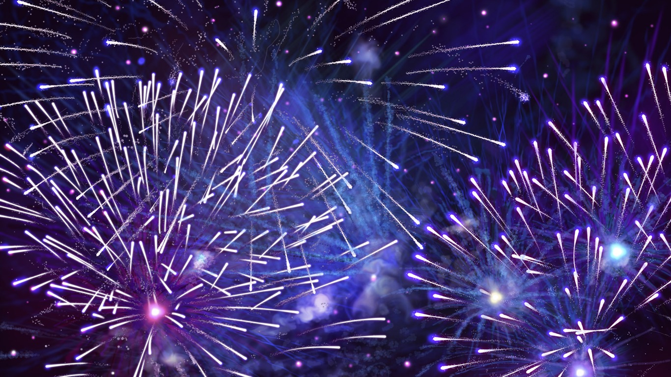 Colorful fireworks HD wallpaper #16 - 1366x768