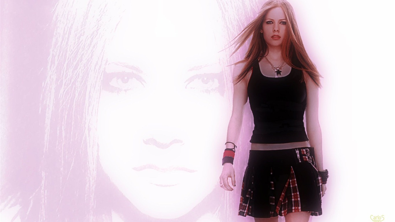 Avril Lavigne krásnou tapetu (2) #5 - 1366x768