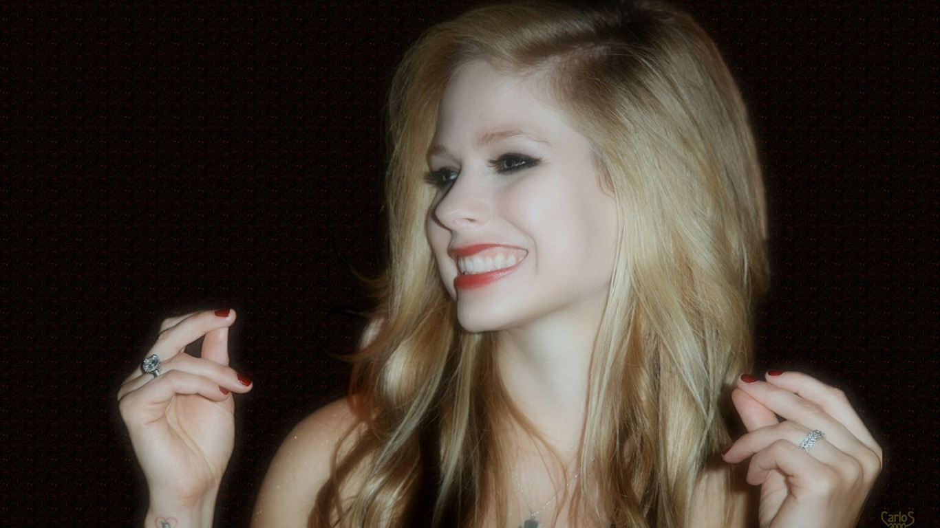 Avril Lavigne krásnou tapetu (2) #12 - 1366x768