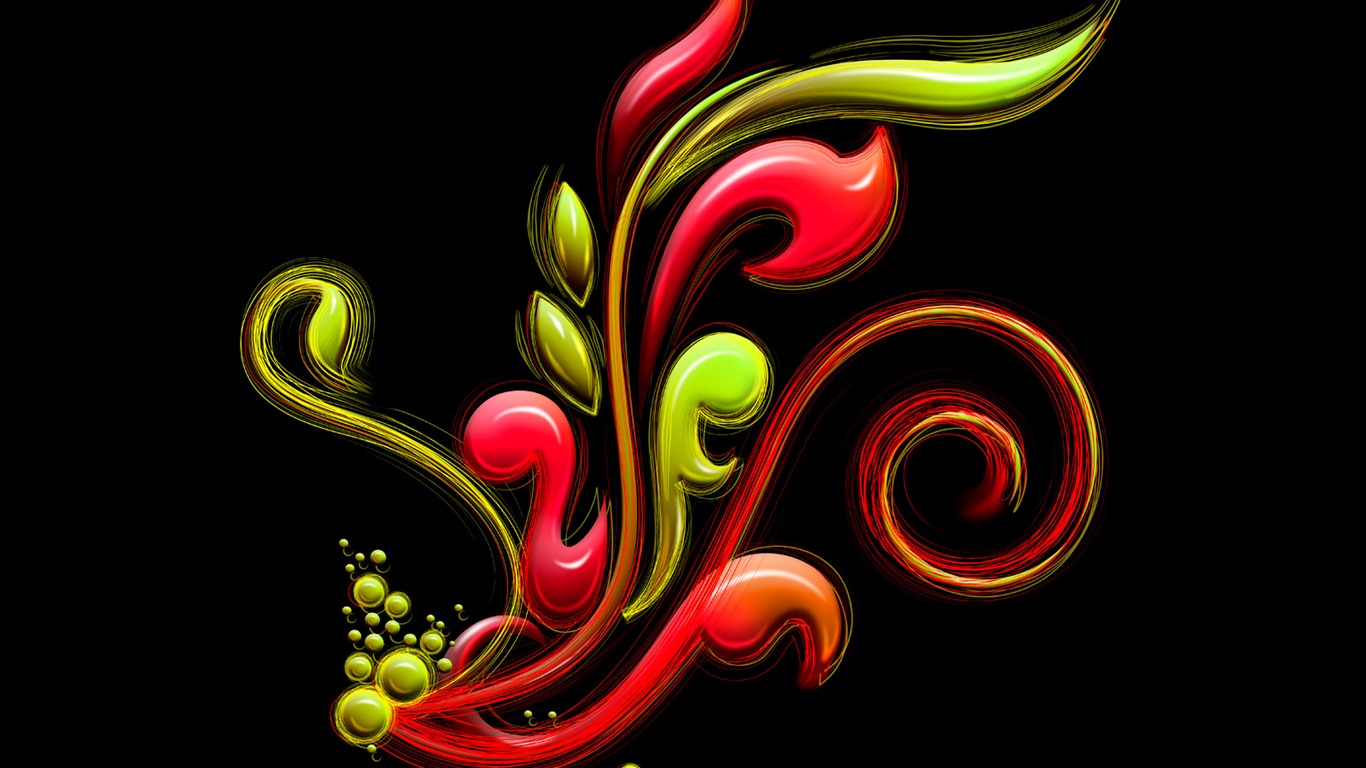 Colorful pattern wallpaper (4) #1 - 1366x768