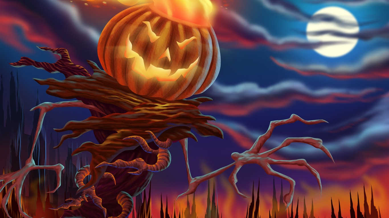 Halloween Theme Wallpapers (3) #1 - 1366x768