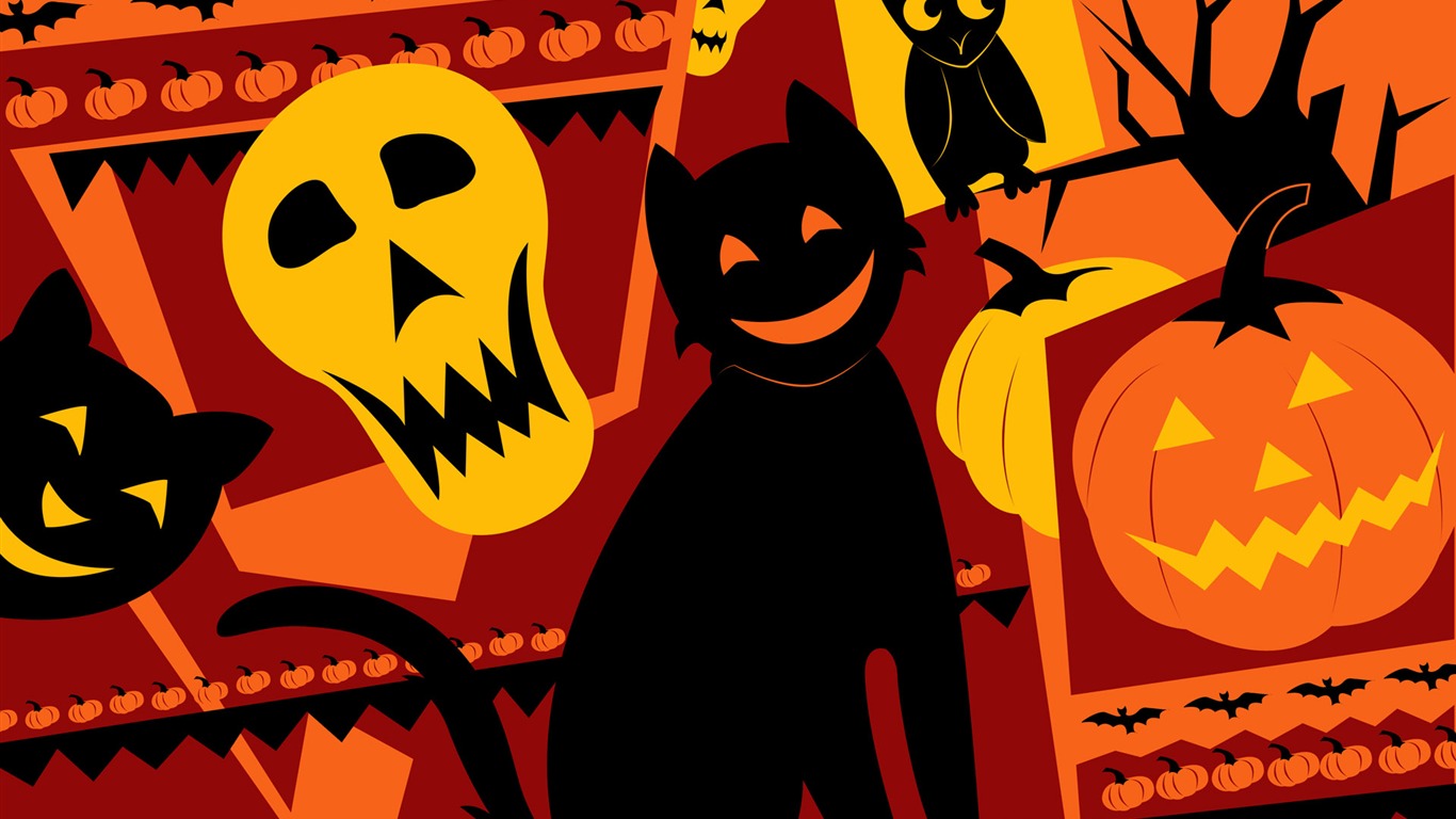 Halloween Téma Tapety na plochu (5) #14 - 1366x768
