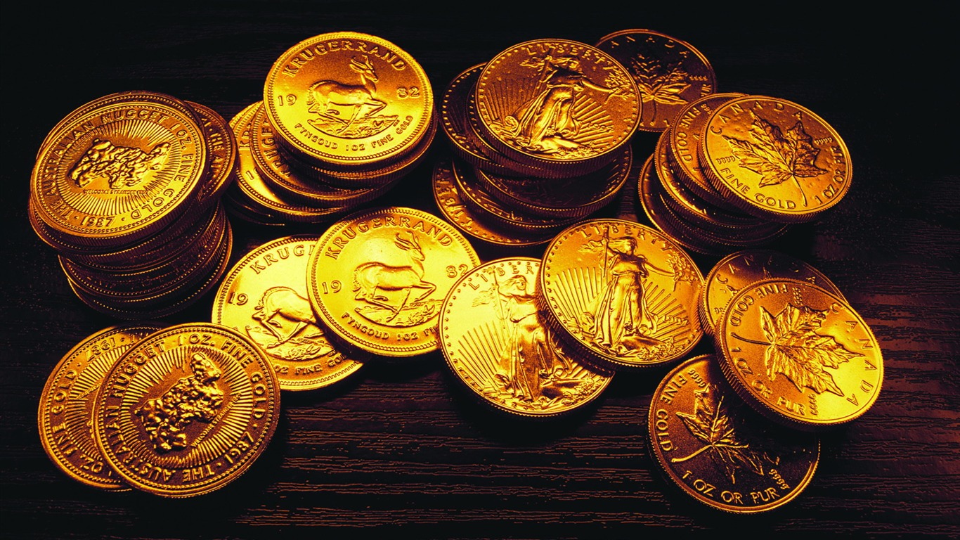 Gold wallpaper (2) #18 - 1366x768