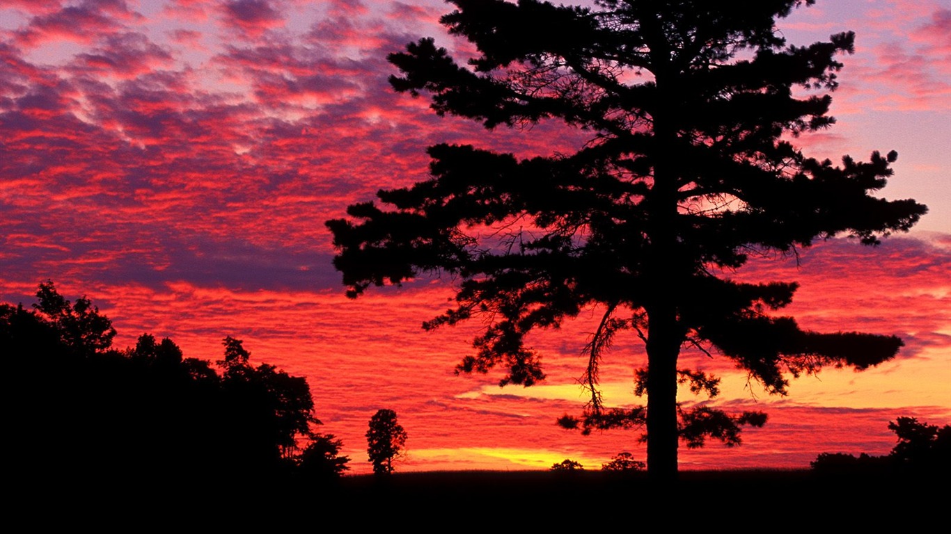 Certaines lever et coucher de soleil fonds d'écran (2) #6 - 1366x768