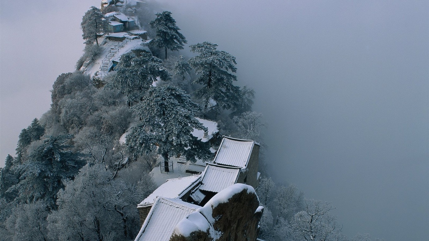 冬天雪景壁纸12 - 1366x768