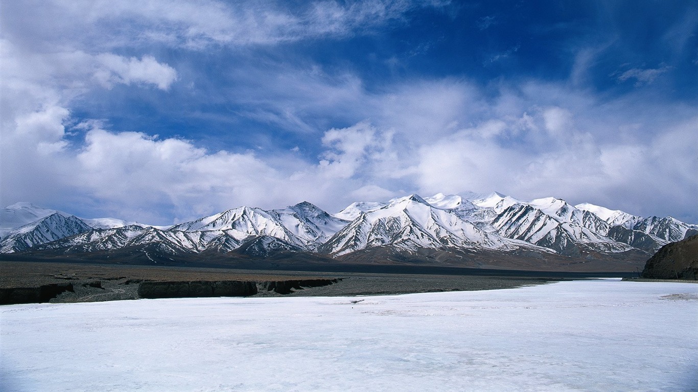 冬天雪景壁纸18 - 1366x768