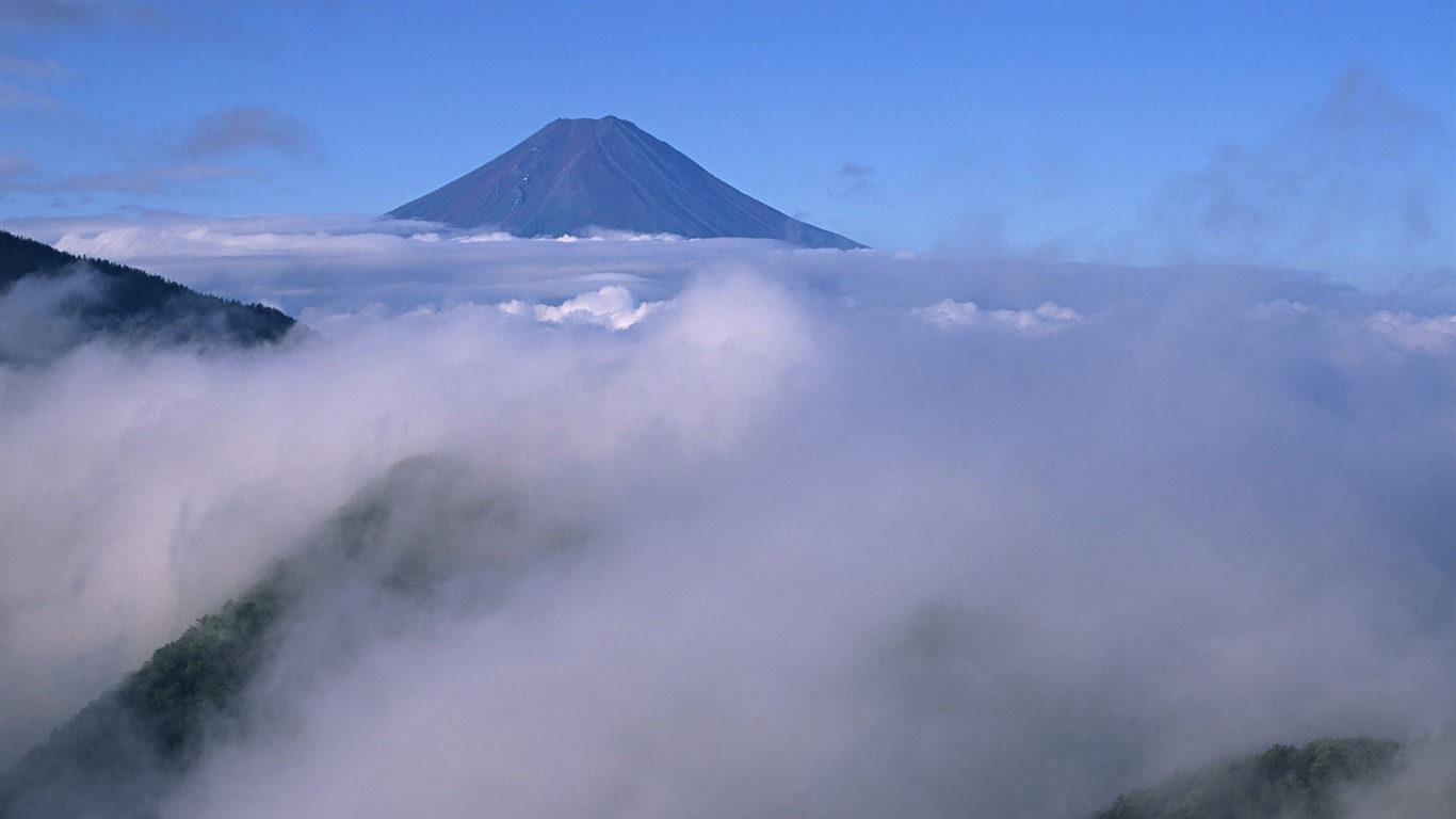 Mount Fuji, Japonsko tapety (1) #15 - 1366x768