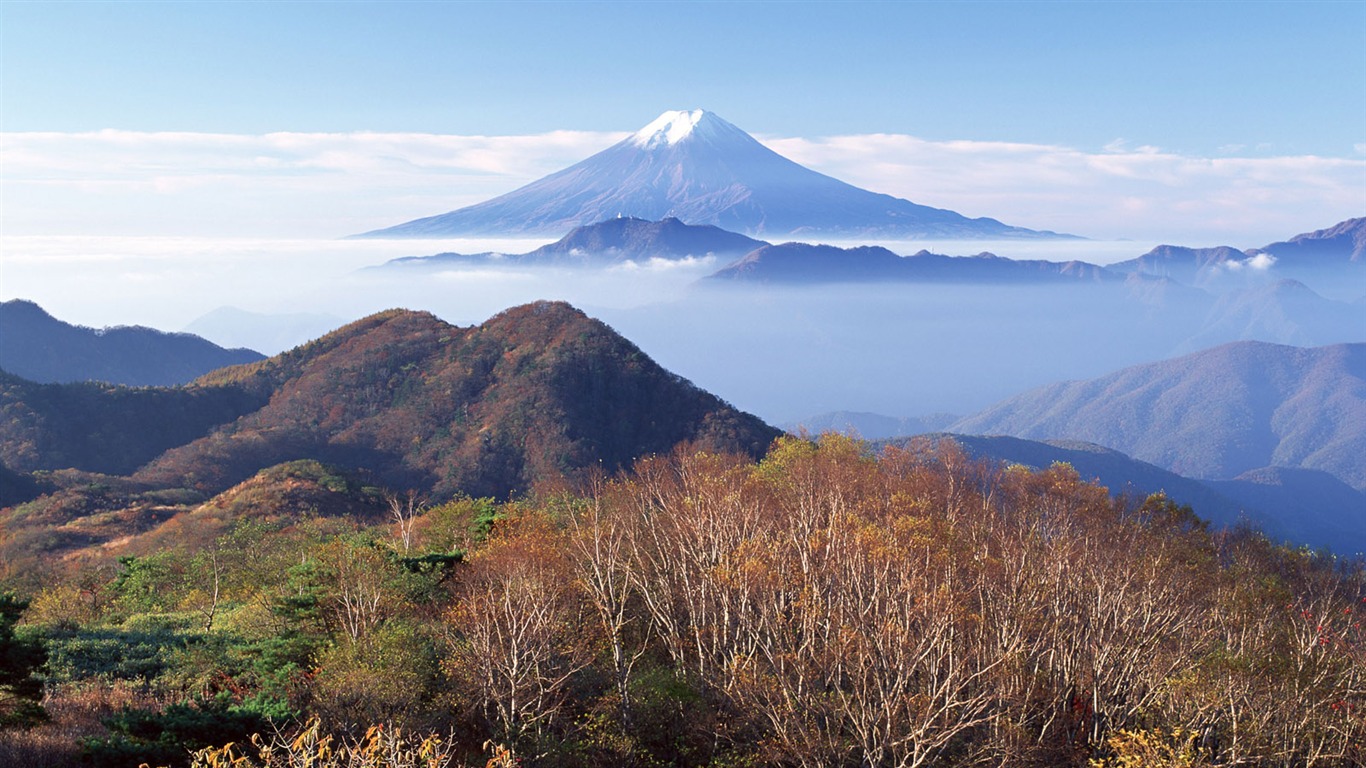 Mount Fuji, Japonsko tapety (1) #17 - 1366x768