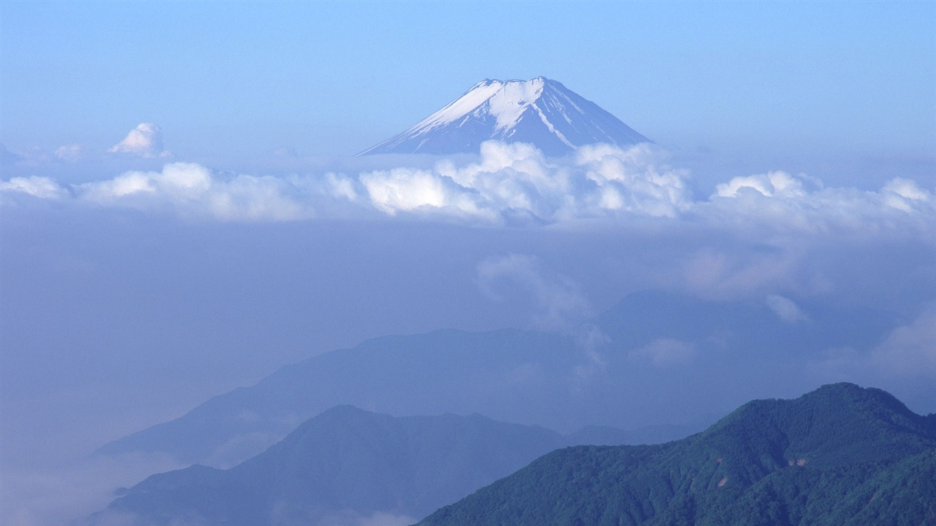 Mount Fuji, Japonsko tapety (2) #10 - 1366x768