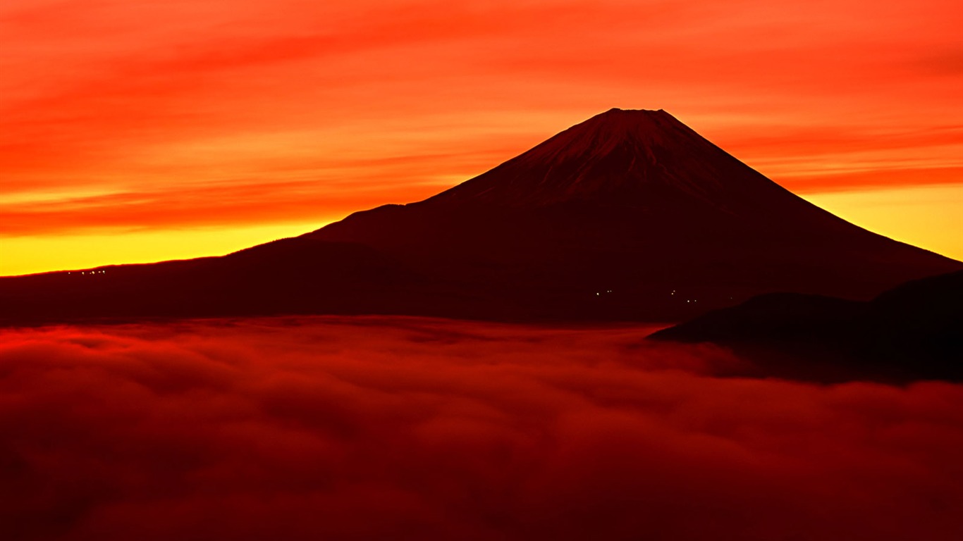 Гора Фудзи, Япония обои (2) #20 - 1366x768
