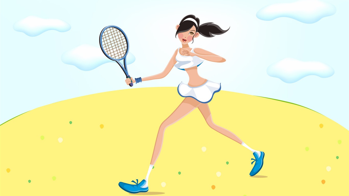 Women's leisure sports vector #4 - 1366x768