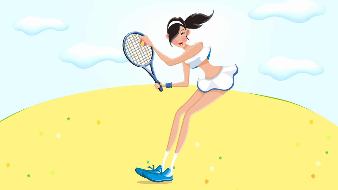 Women's leisure sports vector #13 - 1366x768