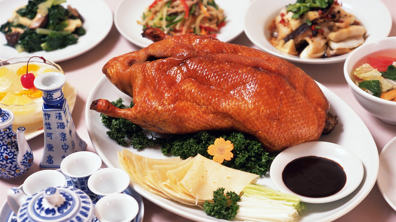 Chinese food culture wallpaper (2) #1 - 1366x768