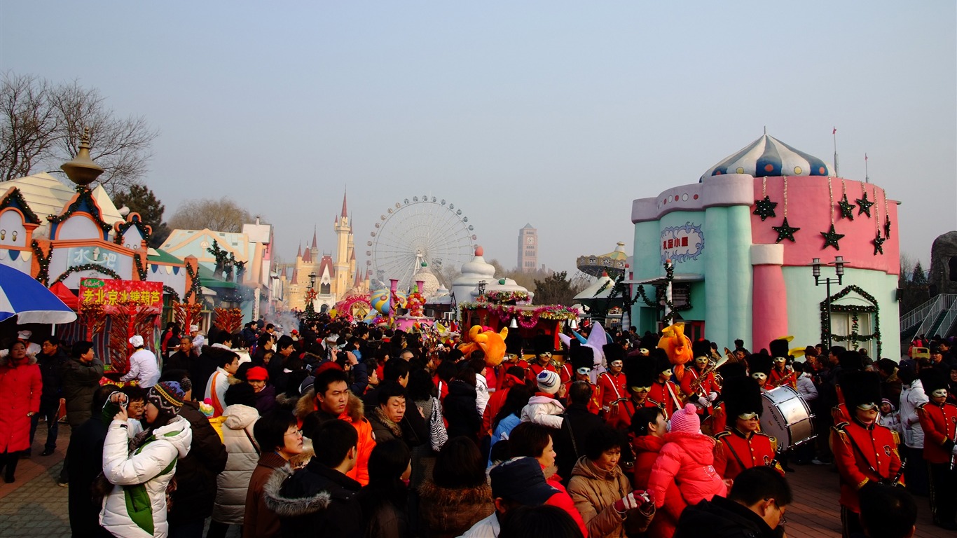 Happy Čínský Nový rok v Pekingu Yang Temple (prutu práce) #4 - 1366x768