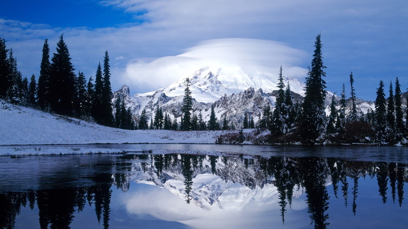 雪山雪景合集 壁纸(一)13 - 1366x768