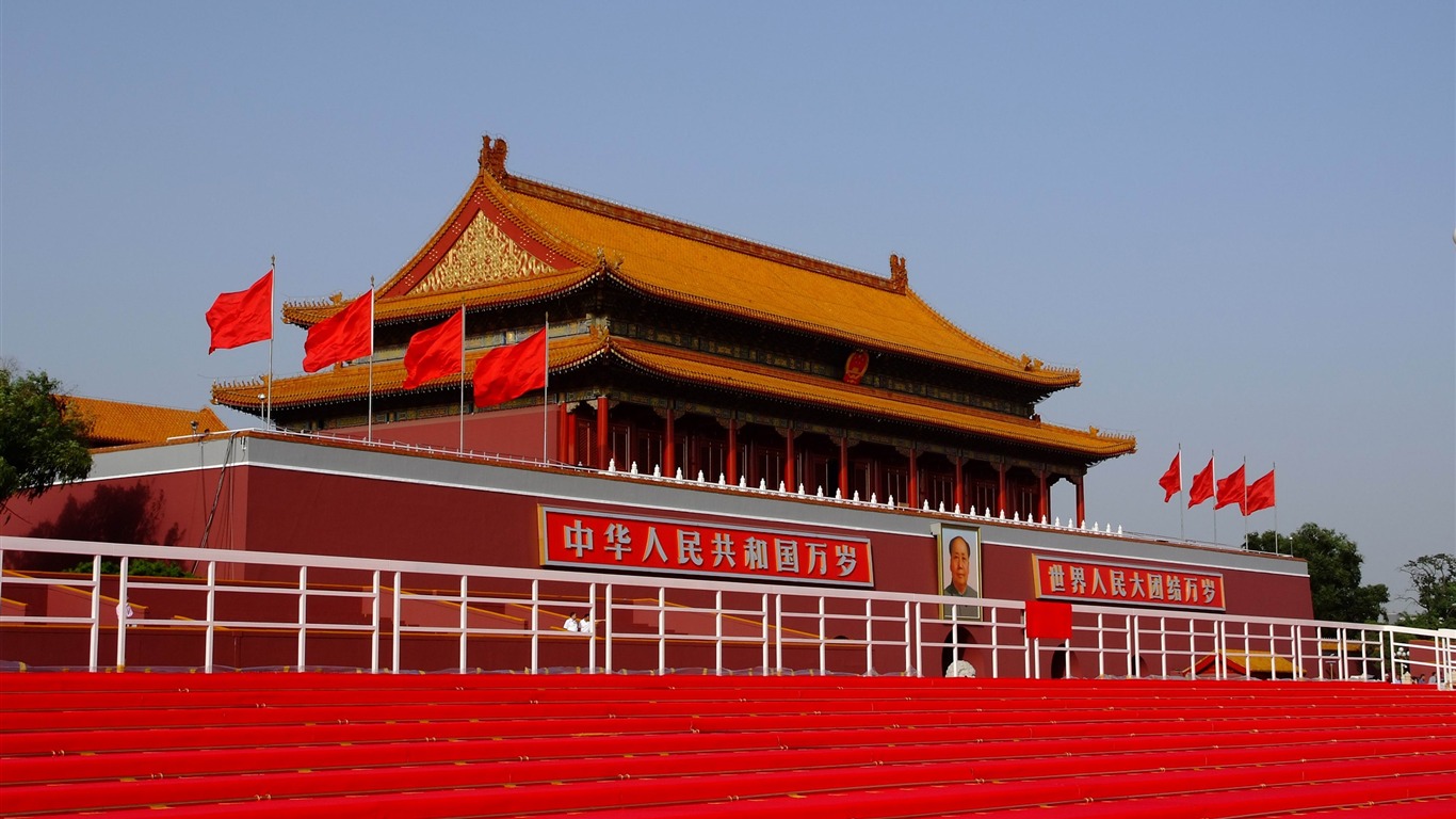 Costumes, la place Tiananmen (œuvres des barres d'armature) #12 - 1366x768