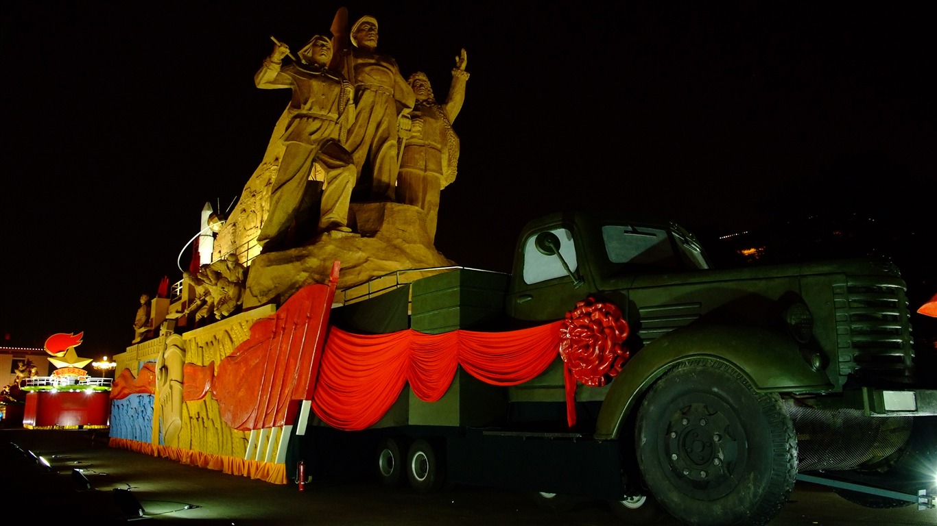 Tiananmen Square colorful night (rebar works) #23 - 1366x768