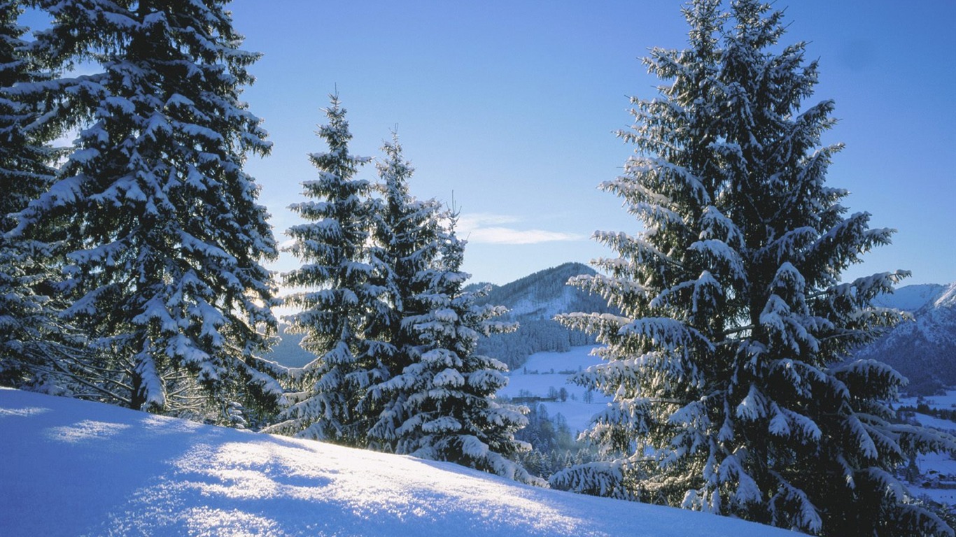 雪山雪景合集 壁纸(三)8 - 1366x768