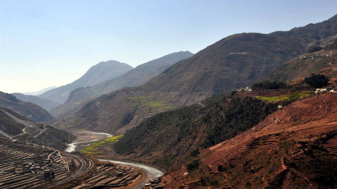 Daliangshan Landschaft (1) (alten Hong OK Werke) #15 - 1366x768