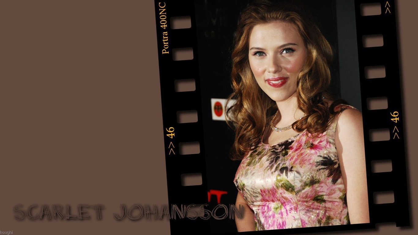 Scarlett Johansson hermoso fondo de pantalla #2 - 1366x768
