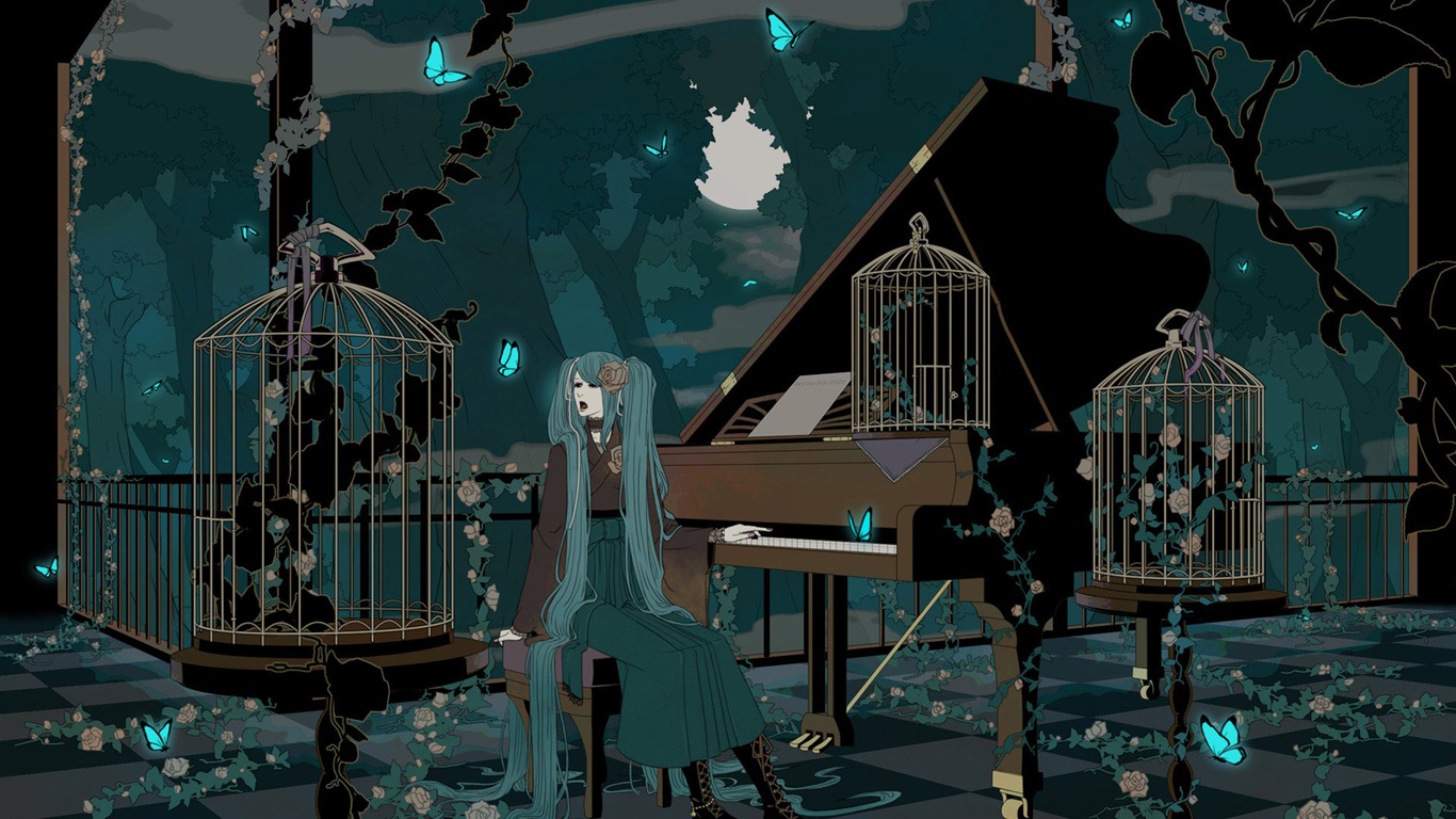 初音未來系列 壁紙(一) #18 - 1366x768