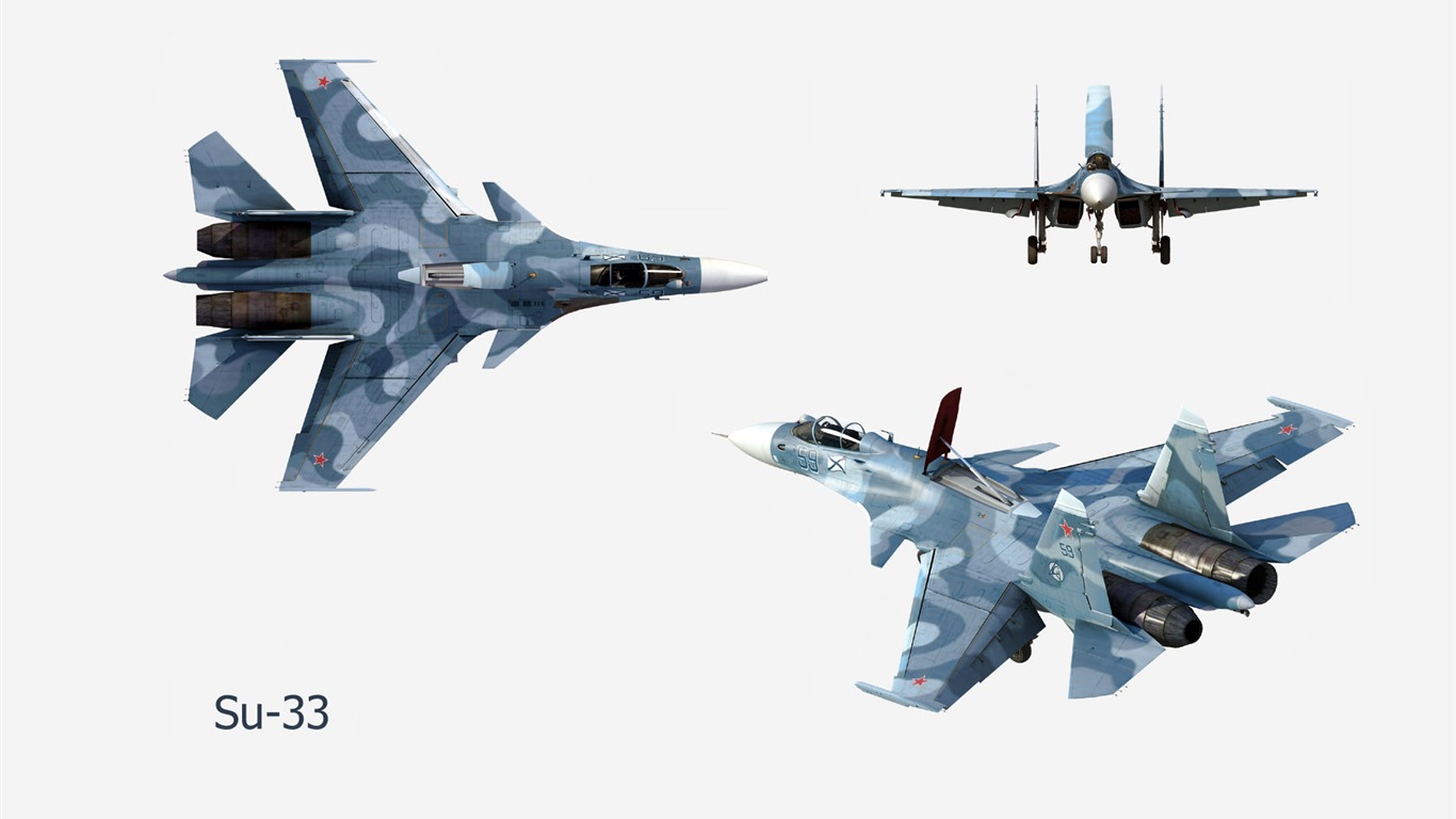CG обои военных самолетов #10 - 1366x768