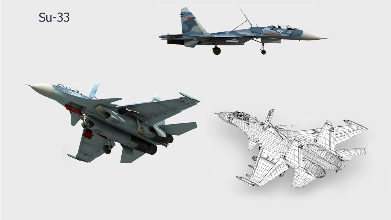 CG обои военных самолетов #11 - 1366x768