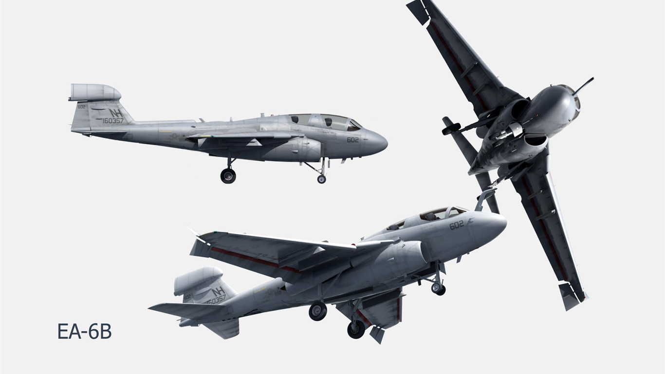 CG обои военных самолетов #18 - 1366x768