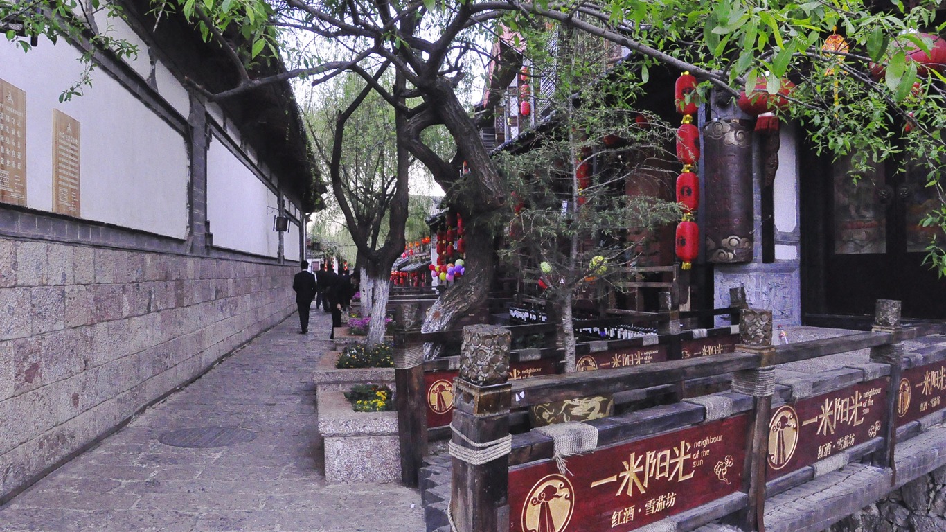 Starobylé město Lijiang atmosféra (1) (starý Hong OK práce) #5 - 1366x768