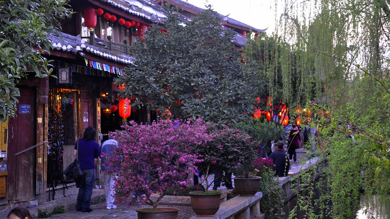 Starobylé město Lijiang atmosféra (1) (starý Hong OK práce) #17 - 1366x768