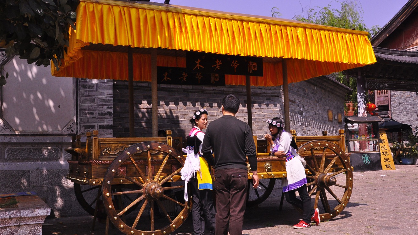 Starobylé město Lijiang atmosféra (1) (starý Hong OK práce) #19 - 1366x768