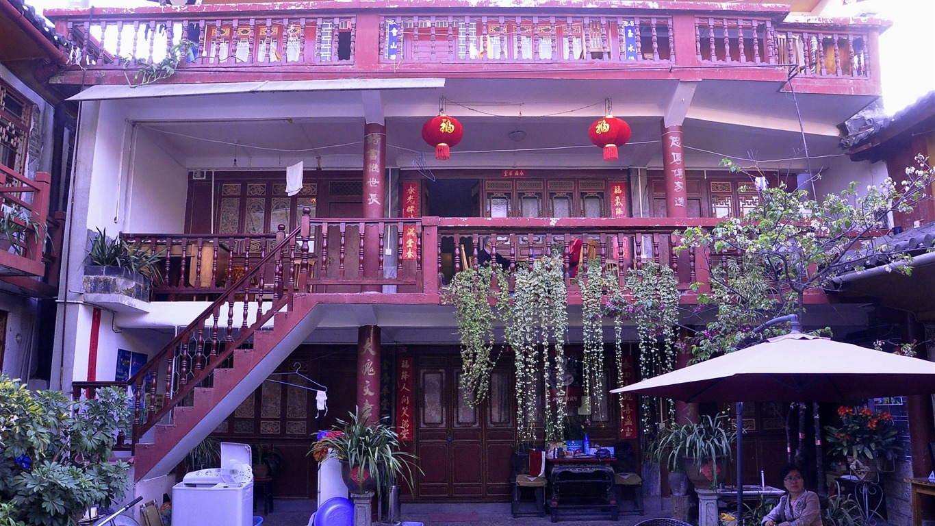 Starobylé město Lijiang atmosféra (1) (starý Hong OK práce) #33 - 1366x768