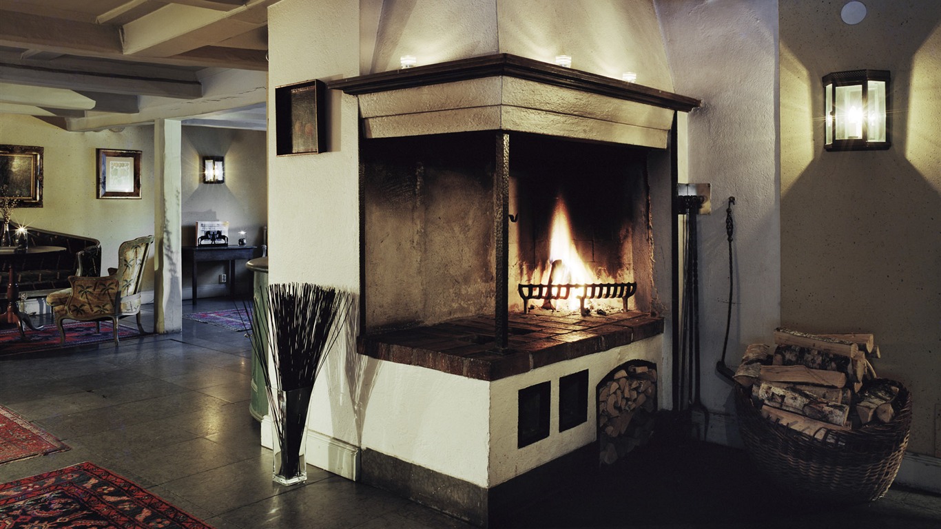 洋風家庭の暖炉の壁紙 (2) #20 - 1366x768